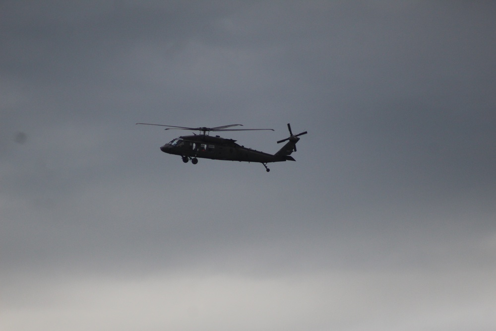 UH-60 Black Hawk operations at Fort McCoy in August 2020