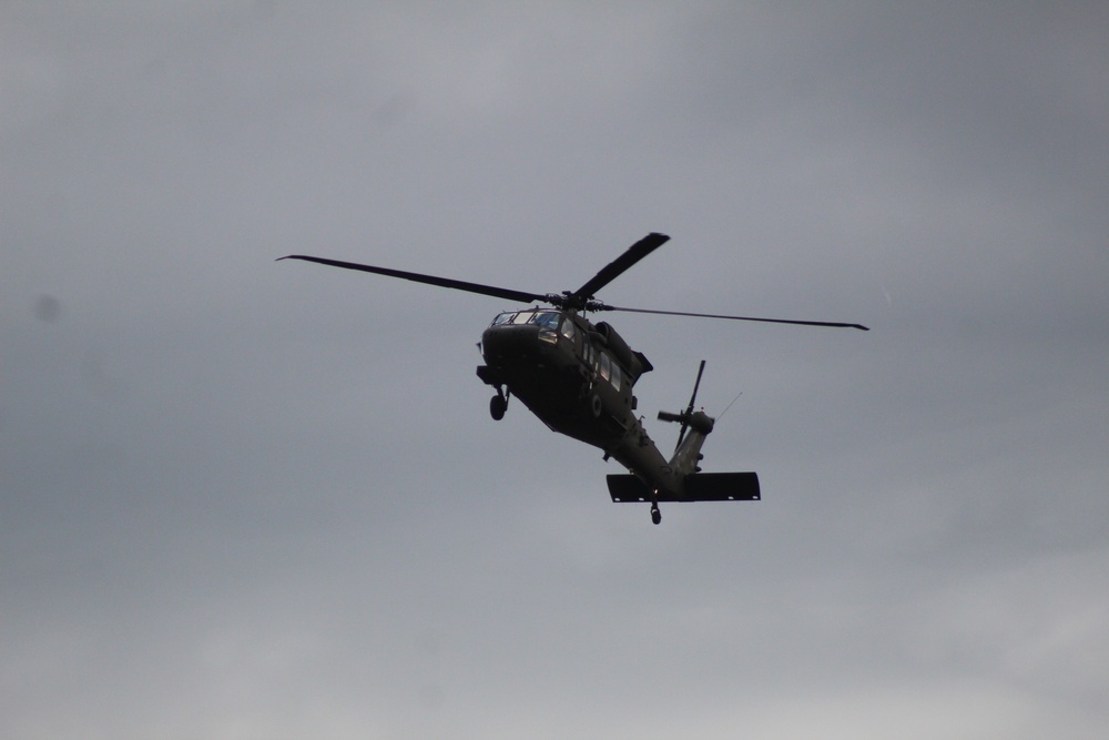 UH-60 Black Hawk operations at Fort McCoy in August 2020