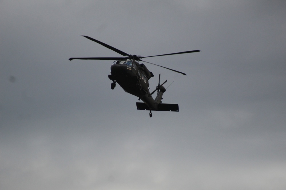 UH-60 Black Hawk operations at Fort McCoy in August 2020