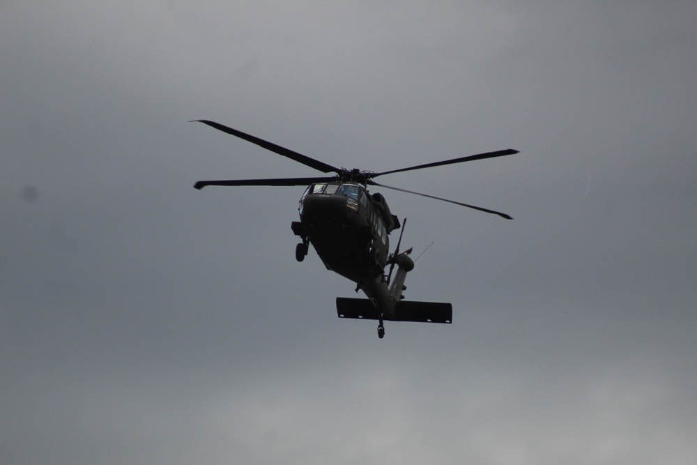 UH-60 Black Hawk operations at Fort McCoy in August 2020