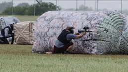 Teamwork key in Navy Birthday paintball battles