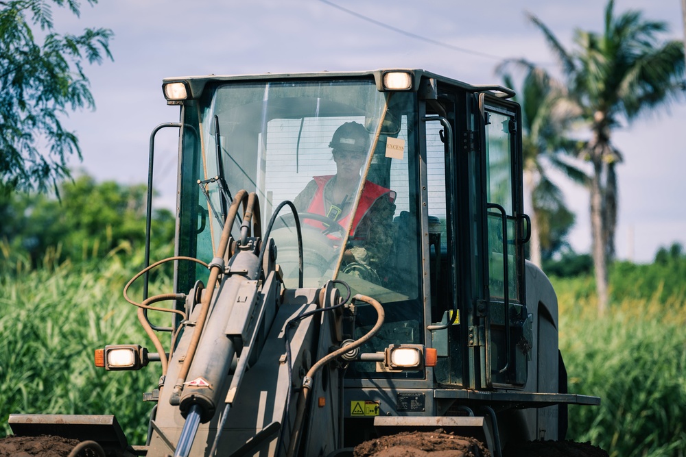 Seabees Clear the Way for Tinian Road Construction