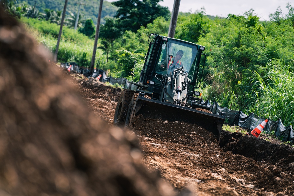 Seabees Clear the Way for Tinian Road Construction