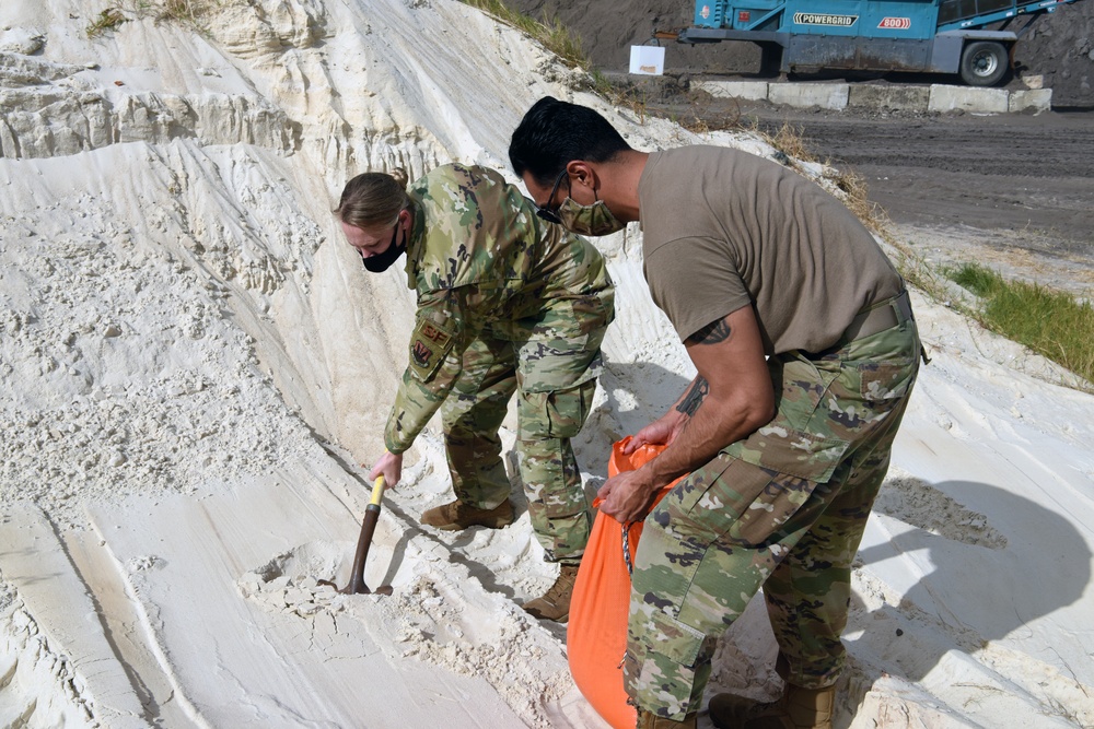 366 FW Airmen Fill Sandbags