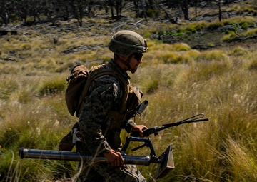 Mortar team with Fox Company, 2nd Battalion, 3rd Marines conducts range 10