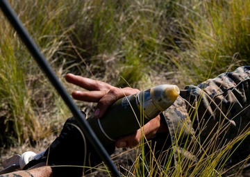 Mortar team with Fox Company, 2nd Battalion, 3rd Marines conducts range 10