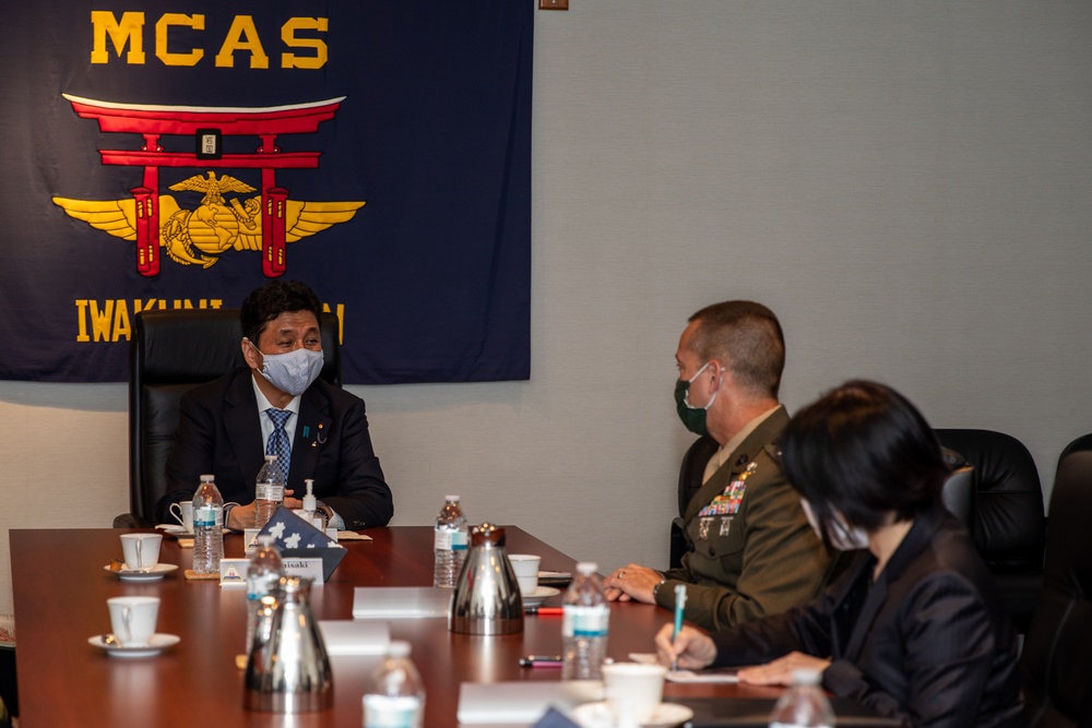 Defense Minister of Japan, Nobuo Kishi Visits MCAS Iwakuni