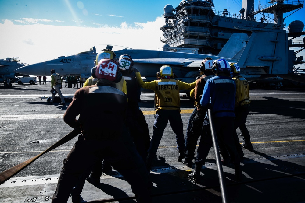 USS Ronald Reagan Flight Deck Drill