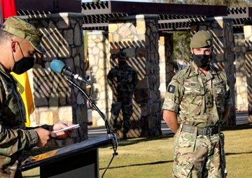 U.K. Brigadier Andy Cox Officially Welcomed to 1st Armored Division