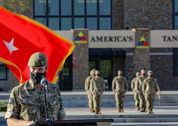 U.K. Brigadier Andy Cox Officially Welcomed to 1st Armored Division