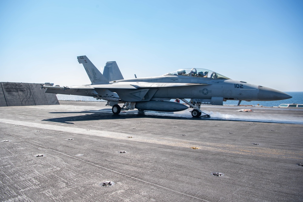 F/A-18F Super Hornet Launches Off Flight deck