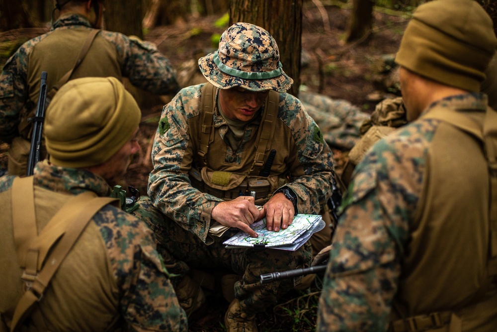 U.S. Marines conduct patrolling operations during exercise Fuji Viper 21.1