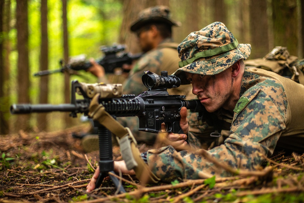 U.S. Marines conduct patrolling operations during exercise Fuji Viper 21.1