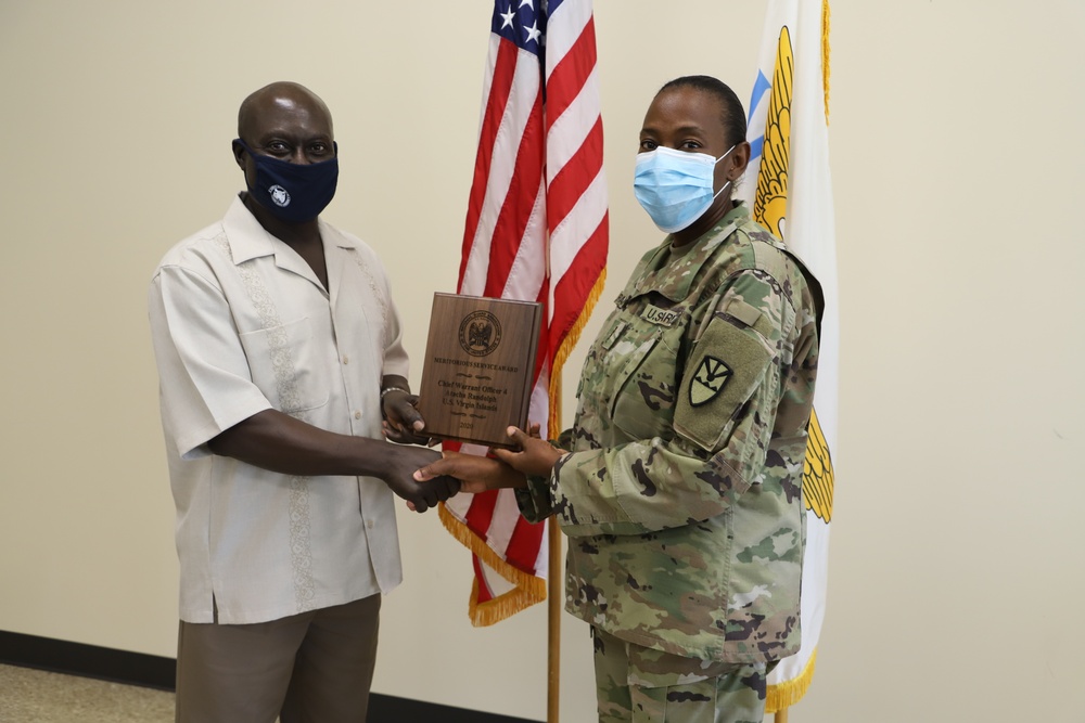 CW4 Randolph receives Meritorious Service Award