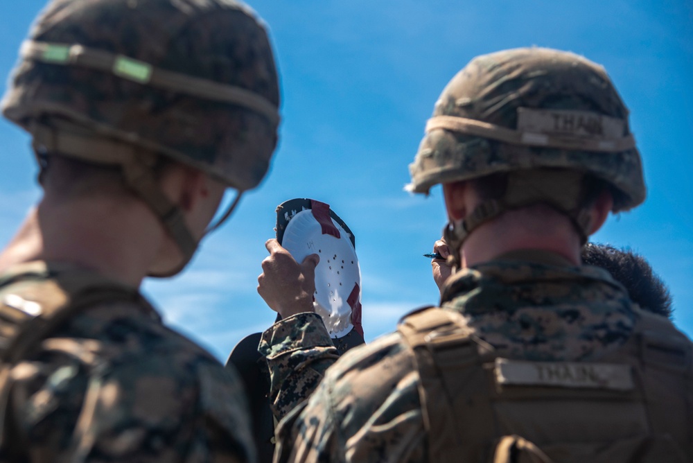 Paddle Battle! Marines and sailors aboard USS New Orleans take place in a marksmanship competition