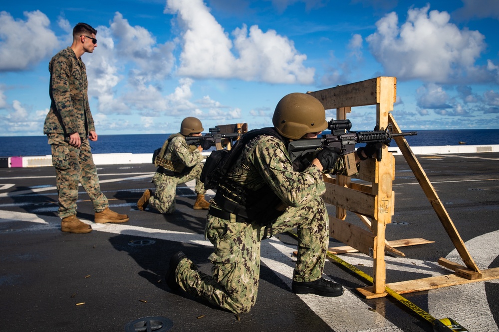 Marines and Sailors compete aboard USS New Orleans