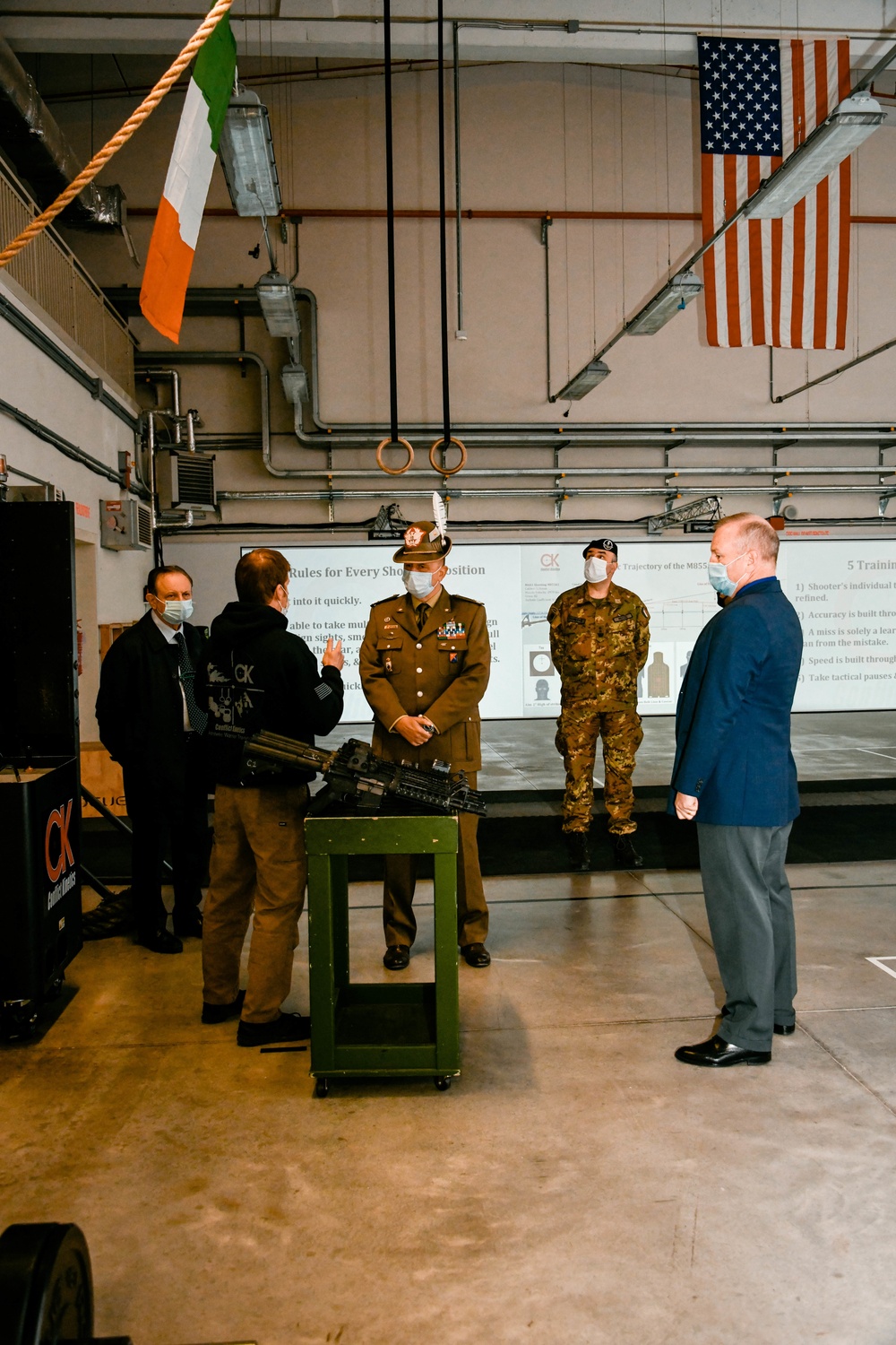 Brig. Gen. Andrea Bertocchi, Regional Military Command Friuli Venezia Giulia commanding general, tours Regional Training Support Division South, Caserma Del Din, Vicenza, Italy