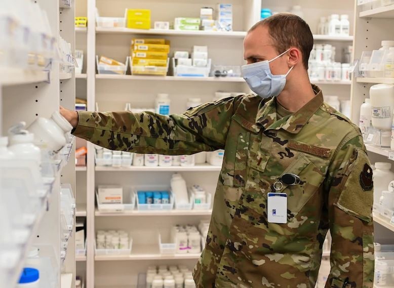 Licensed pharmacy technician, casual lieutenant works at Columbus AFB Pharmacy