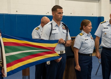 Admiral McAllister present Unit Commendation Citation