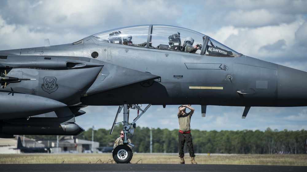 Fueling F-15E Strike Eagle during Agile Flag 21-1