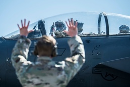Fueling F-15E Strike Eagle during Agile Flag 21-1