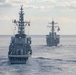 USS Barry Sailis in Formation During Keen Sword 21