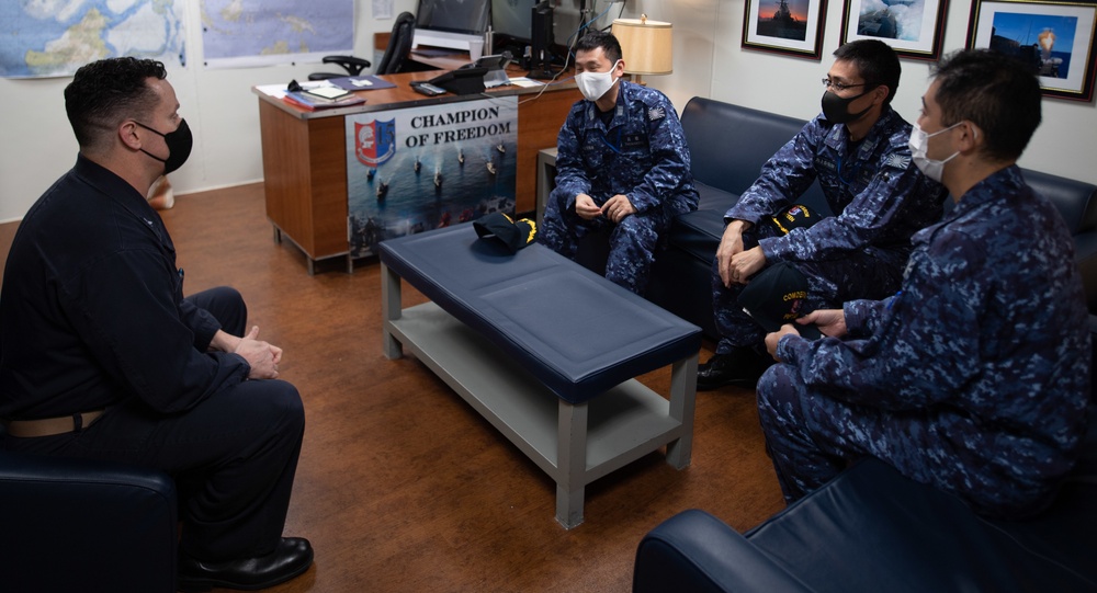 Keen Sword Liaison Officers embark with DESRON 15