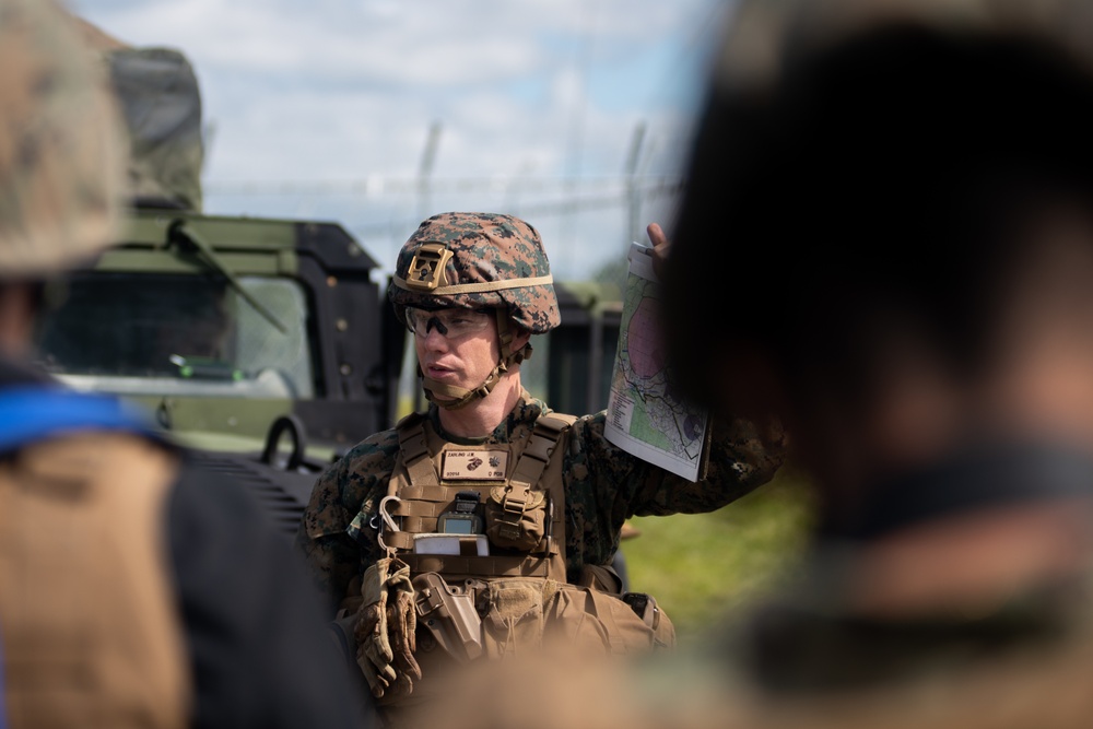 7th Fleet Staff Join 12th Marine Regiment for Live Fire Exercise