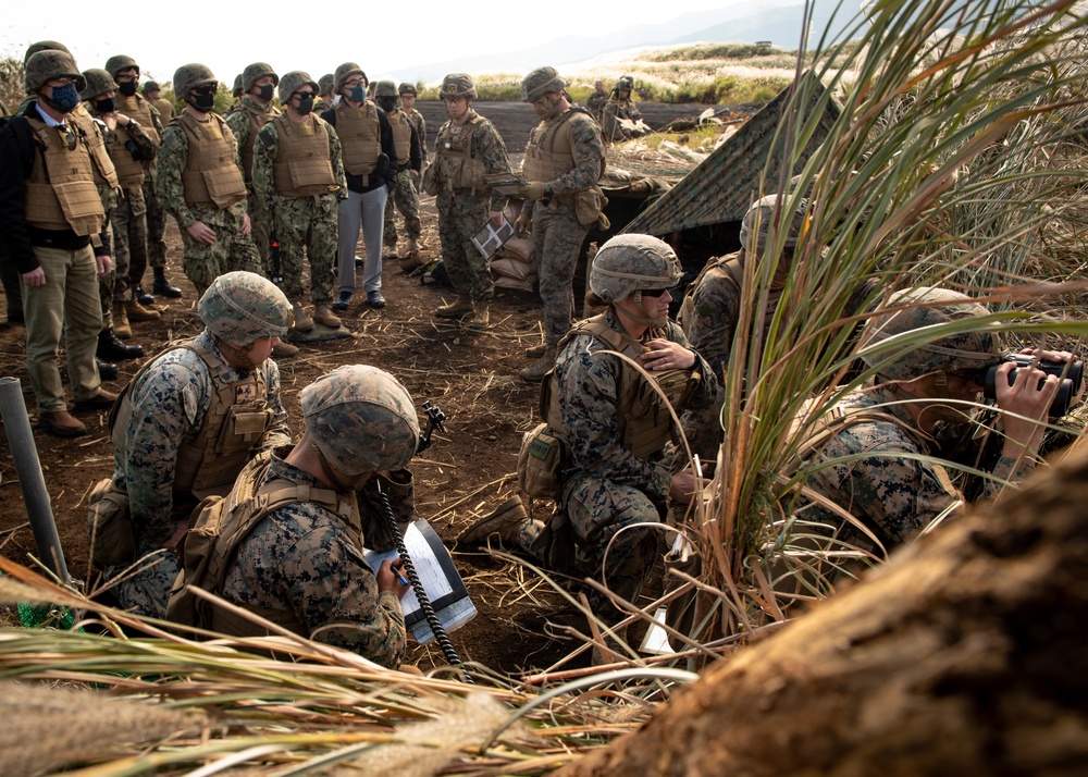7th Fleet Staff Join 12th Marine Regiment for Live Fire Exercise