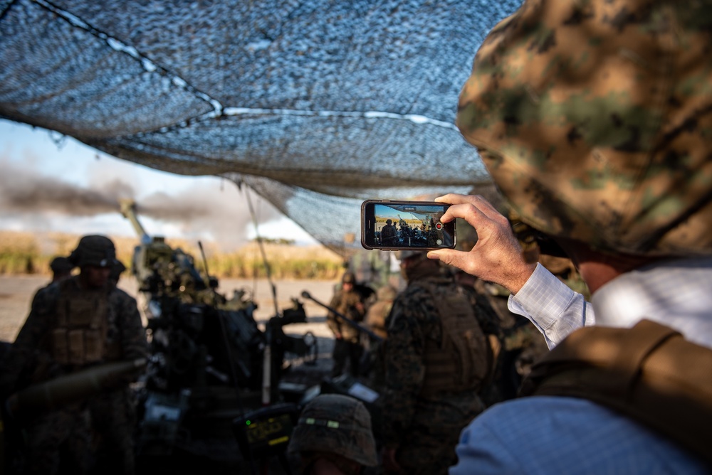 7th Fleet Staff Join 12th Marine Regiment for Live Fire Exercise