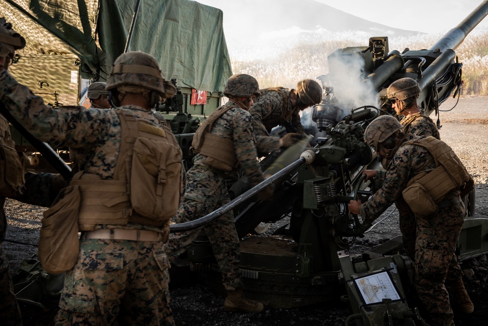 7th Fleet Staff Join 12th Marine Regiment for Live Fire Exercise