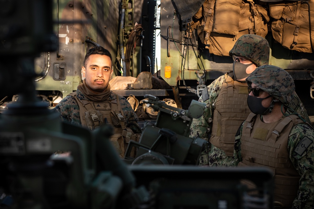 7th Fleet Staff Join 12th Marine Regiment for Live Fire Exercise