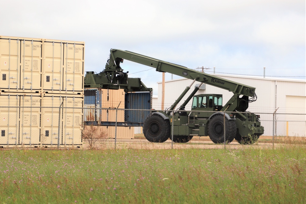 Rough Terrain Container Handler operations at Fort McCoy