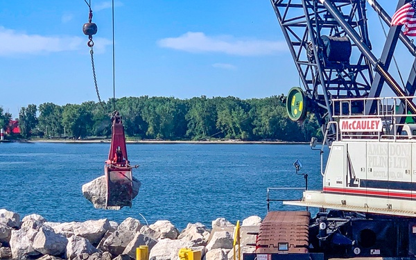 Fairport Harbor east breakwater repairs