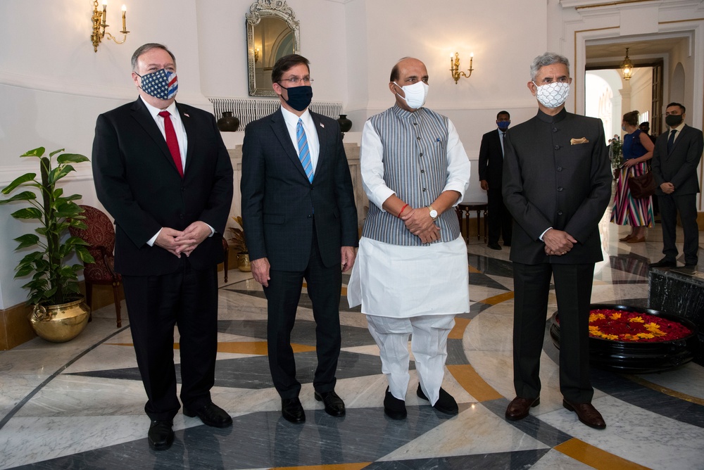 Secretary Pompeo, Esper Participate in 2+2 Ministerial in India