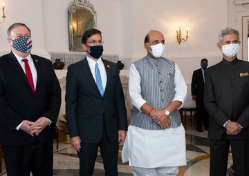 Secretary Pompeo, Esper Participate in 2+2 Ministerial in India