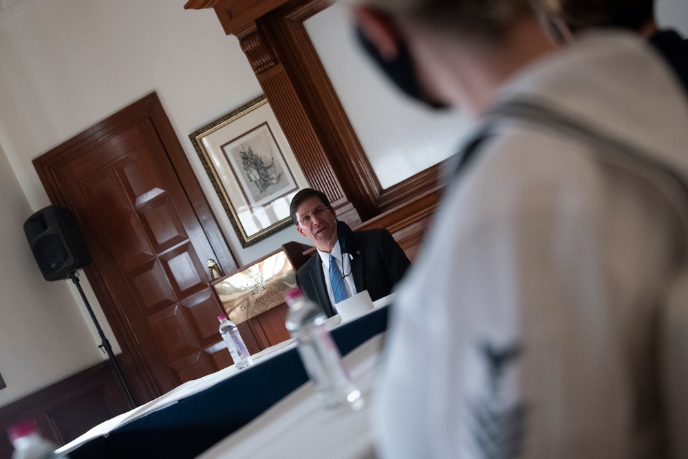 Secretary Esper Visits With Service Members in India