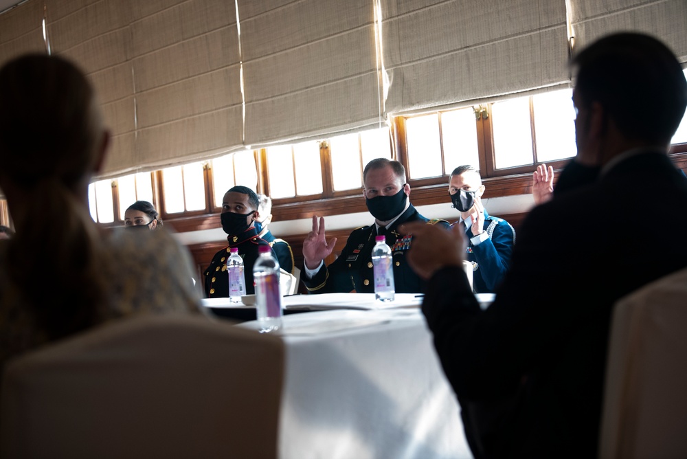 Secretary Esper Visits With Service Members in India