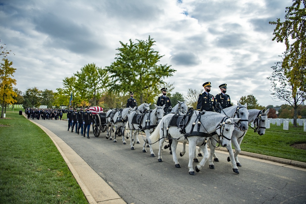 Modified Military Funeral Honors with Funeral Escort Are Conducted For U.S. Army Special Forces Staff Sgt. Ronald J. Shurer II in Section 60