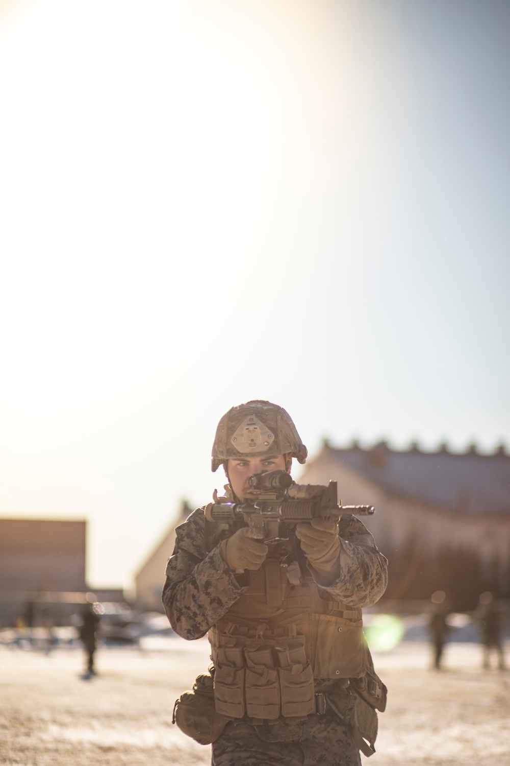 1st ANGLICO, 3rd Special Forces Group (Airborne) train to raid a simulated target