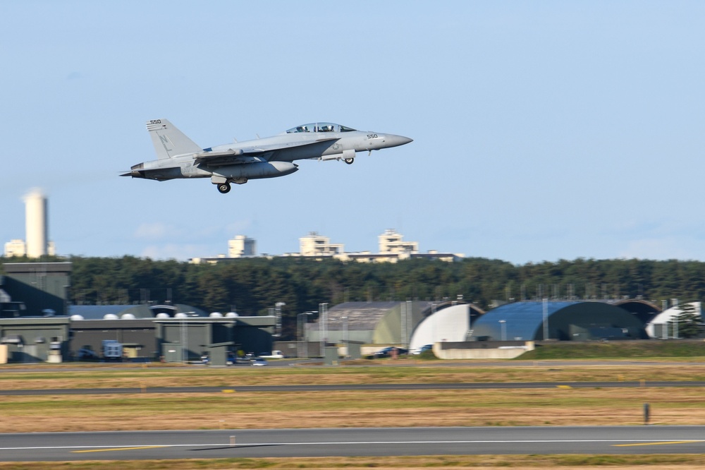 EA-18G Growler Launches from Misawa Air Base