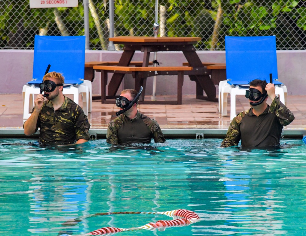 Diego Garcia U.K. Royal Marine Swim Test