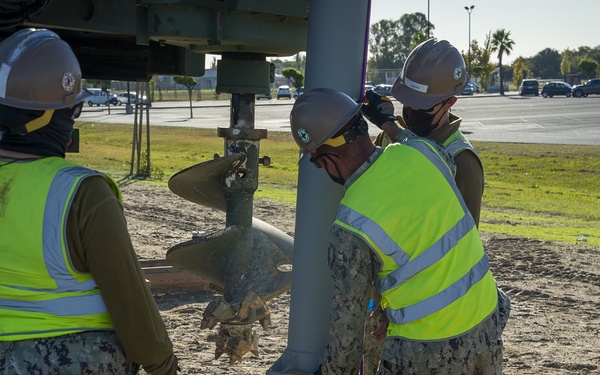 NMCB 133 Continues Enriquez Street Lighting Project