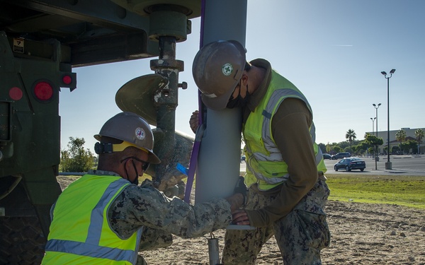 NMCB 133 Continues Enriquez Street Lighting Project
