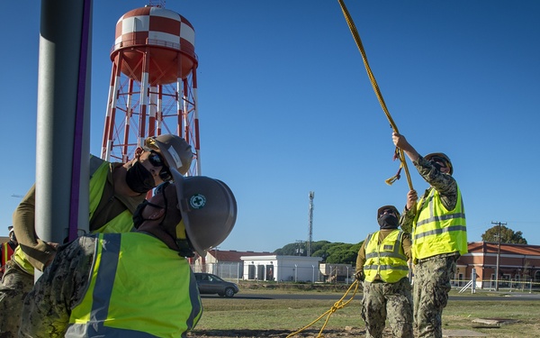 NMCB 133 Continues Enriquez Street Lighting Project