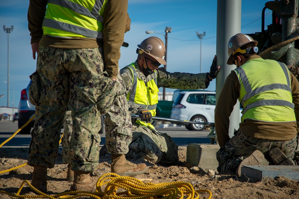 NMCB 133 Continues Enriquez Street Lighting Project NMCB 133 Continues Enriquez Street Lighting Project