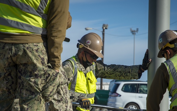 NMCB 133 Continues Enriquez Street Lighting Project