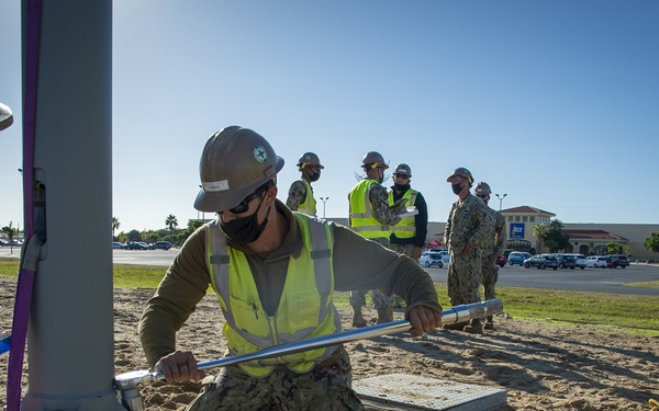 NMCB 133 Continues Enriquez Street Lighting Project