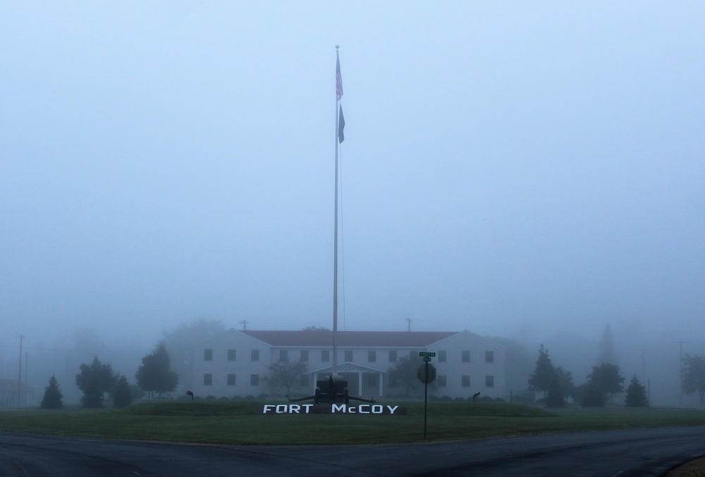 American Flag and Fort McCoy