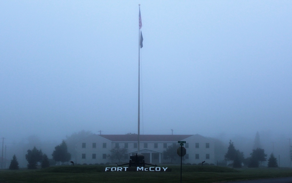 American Flag and Fort McCoy